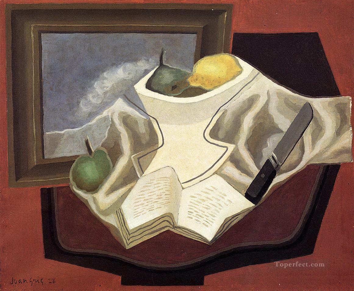 the table in front of the picture 1926 Juan Gris Oil Paintings